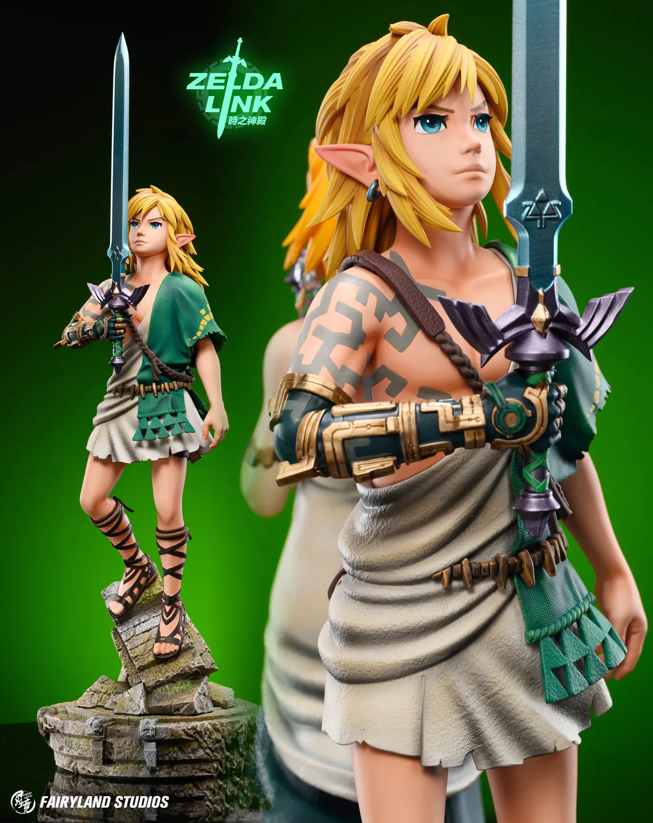 ゼルダの伝説 FairyLand-STUDIO リンク フィギュア Temple of Time Link & Princess Zelda - The Legend of Zelda Resin
