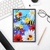 50 Pages A5 DIY Special Shaped Diamond Painting Diary Notebook Kit (Cartoon Bee)