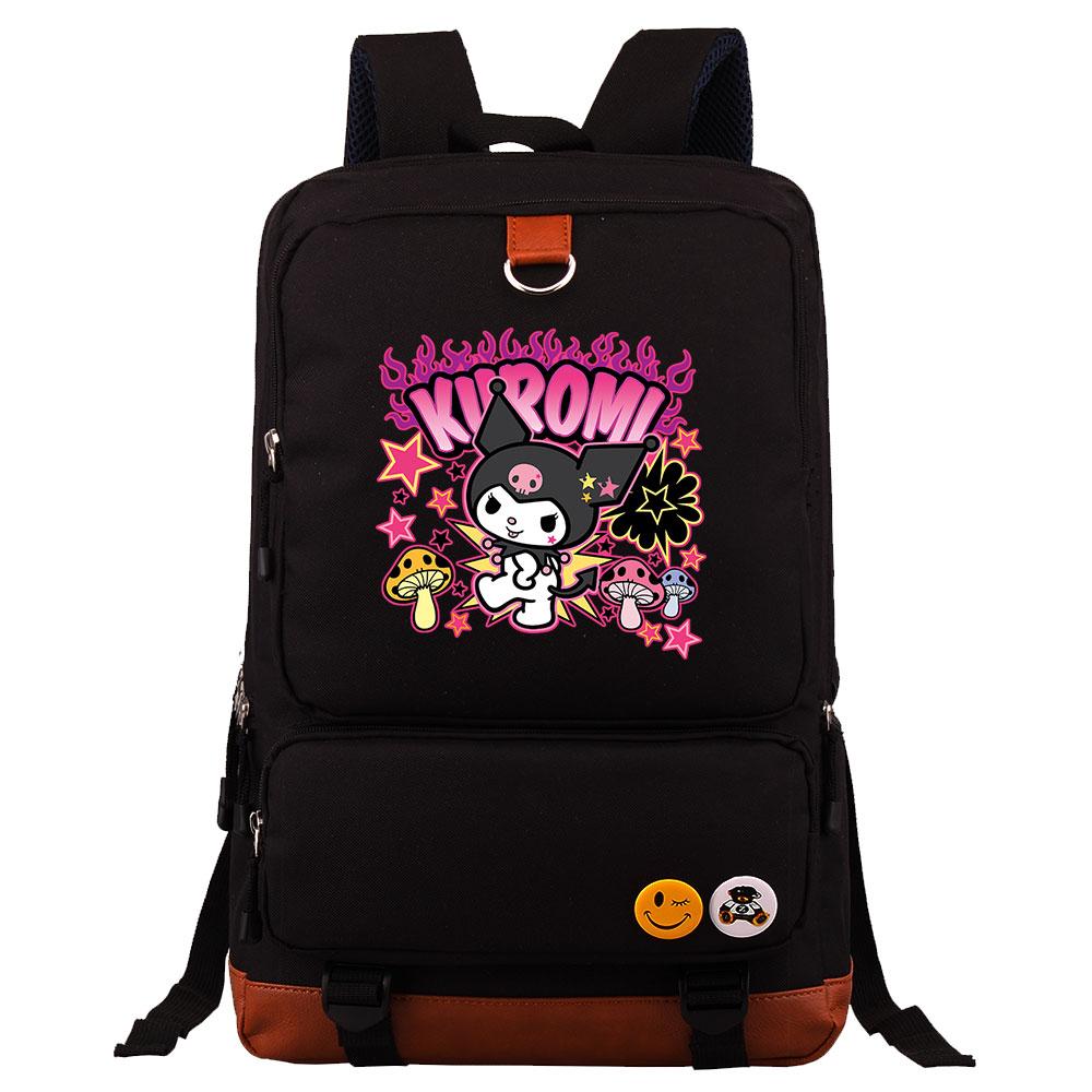 Mayoulove Kuromi Backpack Lightweight Design Perfect For School And Outdoor Activities-Mayoulove