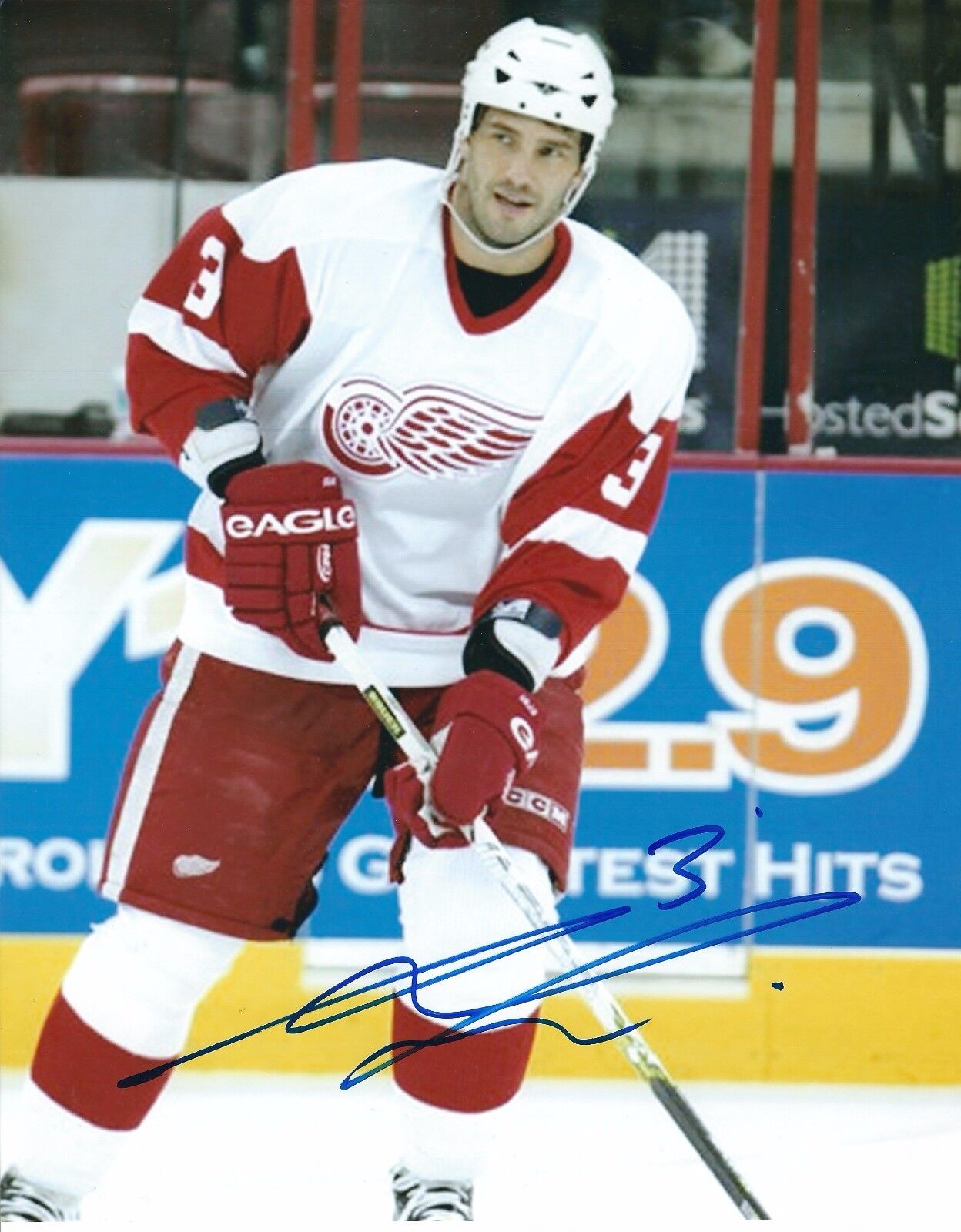 Signed 8x10 ANDREAS LILJA Detroit Red Wings Photo Poster painting - COA