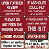 6pcs - Warning - Vintage Metal Signs(12*16Inch)  