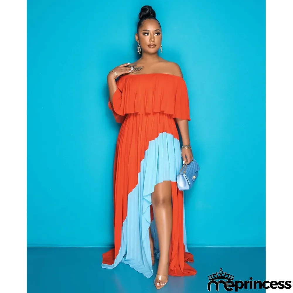 Plus Size Women Pleated Loose Dress