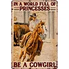 (Multi Style)Cowgirl - Panneaux en &eacute;tain m&eacute;tallique(20*30cm/30*40cm)