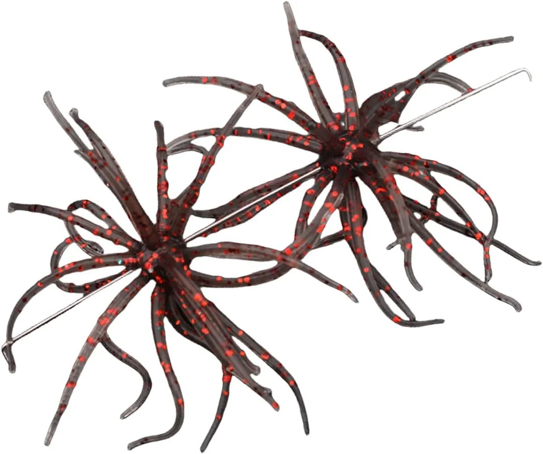 2Pcs Fishing Lures Soft Urchins Fish Lures Simulation Urchins Fishing Baits Soft Swimming Lures Slow Floating Lures Set