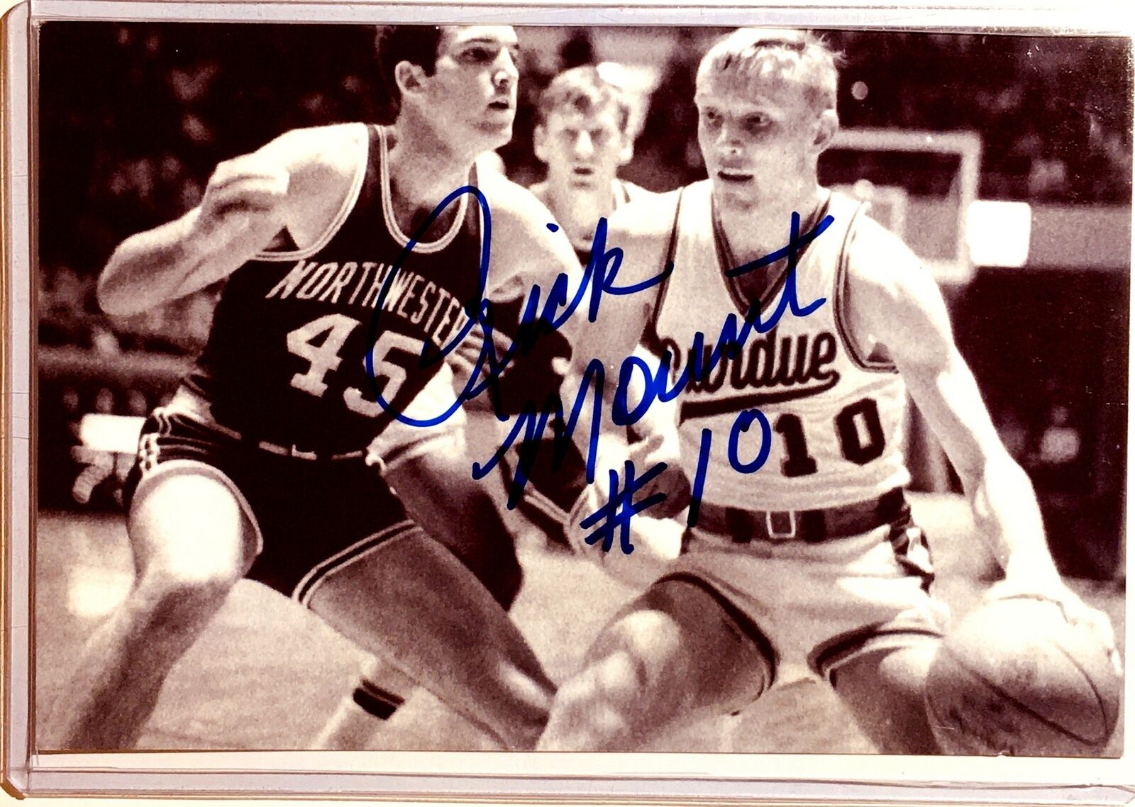 Rick Mount Signed 4x6 Photo Poster painting Purdue Boilermakers Indiana Pacers Autograph