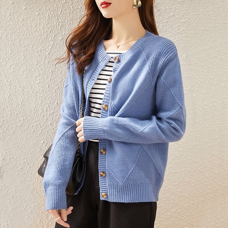 Long Sleeve Casual Knitted Shift Outerwear