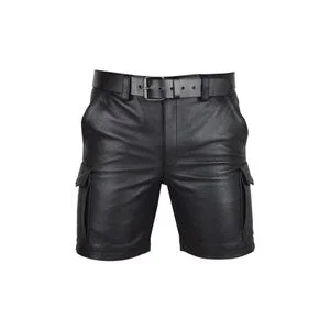 pornhint Pornhint Exclusive Fetish Premium Leather Men Bondage Shorts In Black Colour BDSM - Booty Shorts - Leather Shorts Men - Booty Shorts - anime shorts