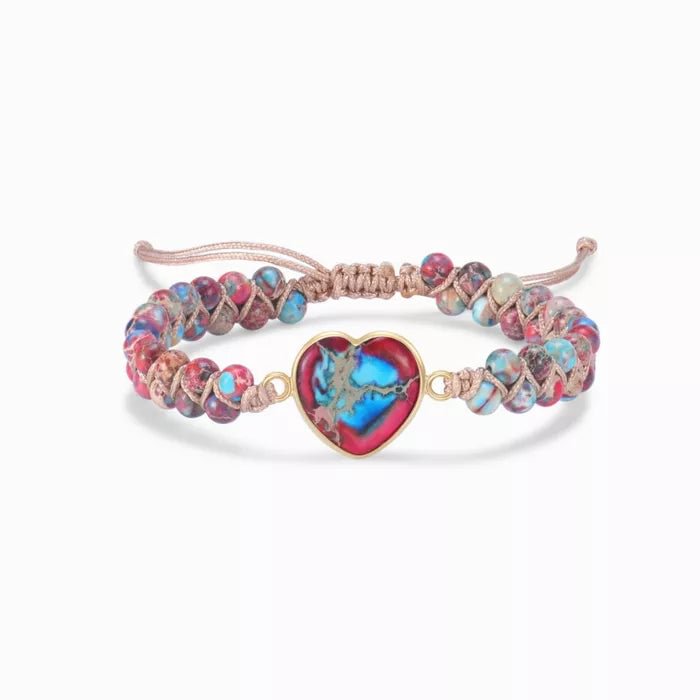 For Granddaughter/Daughter - It's Filled Of Love, Best Wishes And Hugs Heart Bracelet