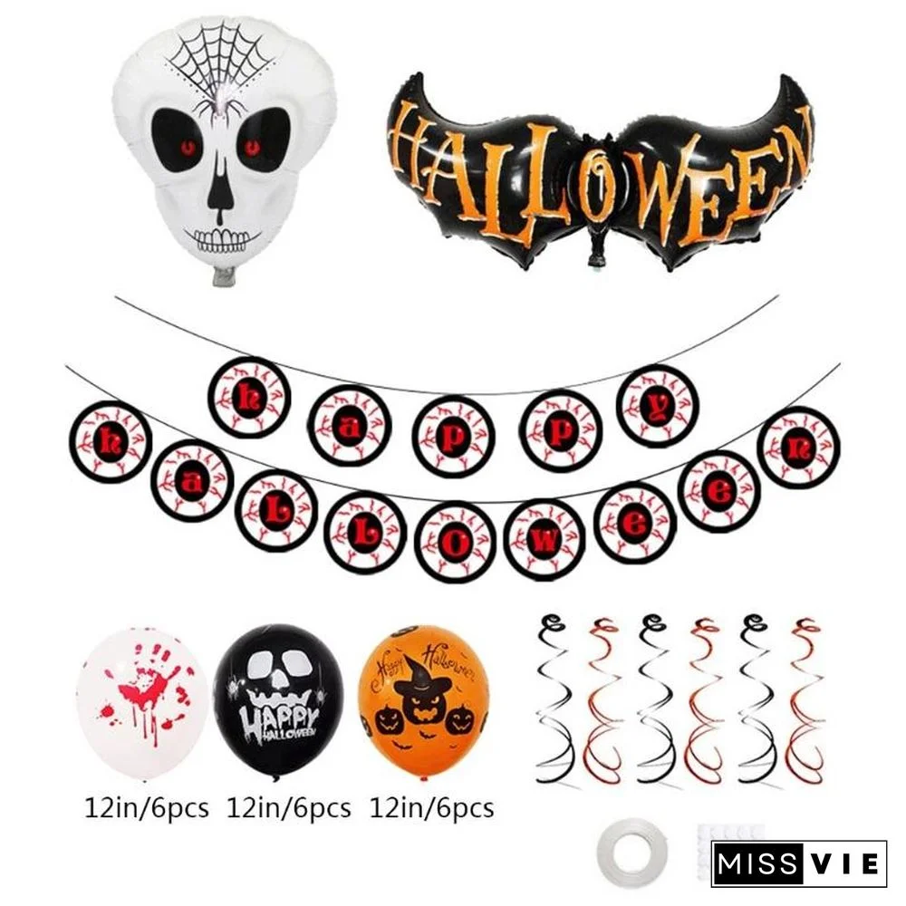 Halloween Balloon Set Indoor Outdoor Graden Party Decoration
