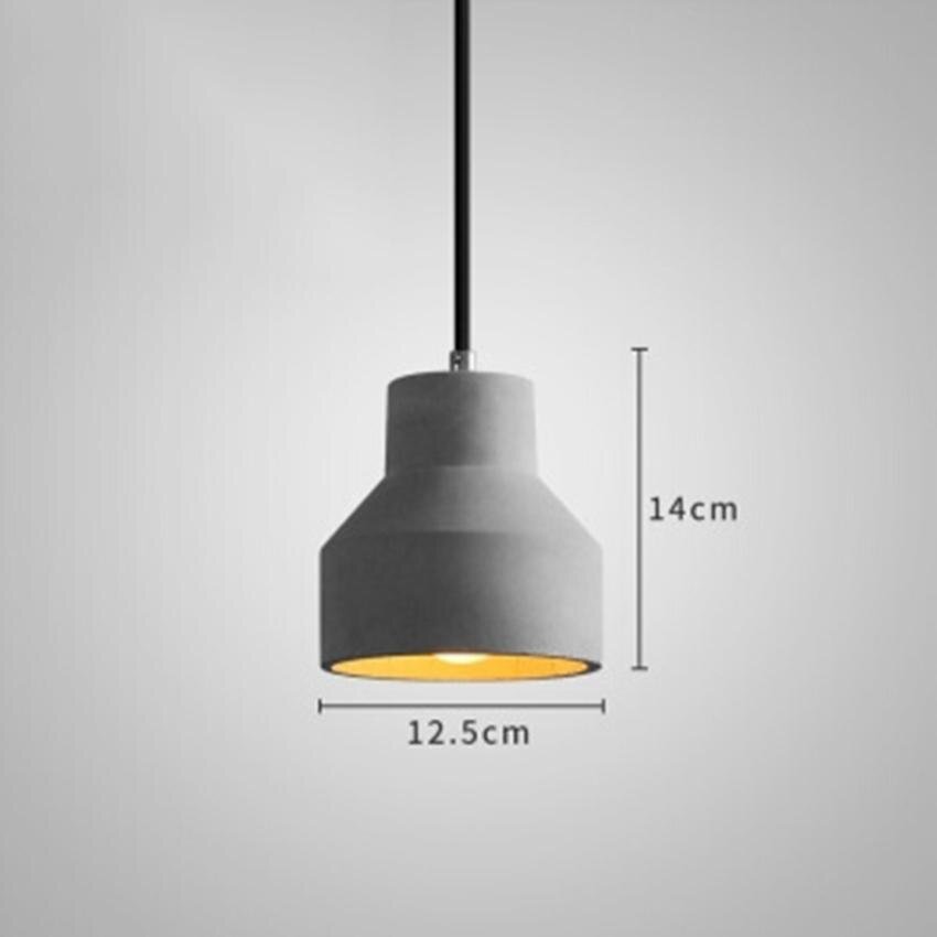 Modern Loft 8 Kinds Cement Pendant Lights Led Industrial Concrete Pendant Lamp Creative Art Hanging Lamps for Cafe Restaurant