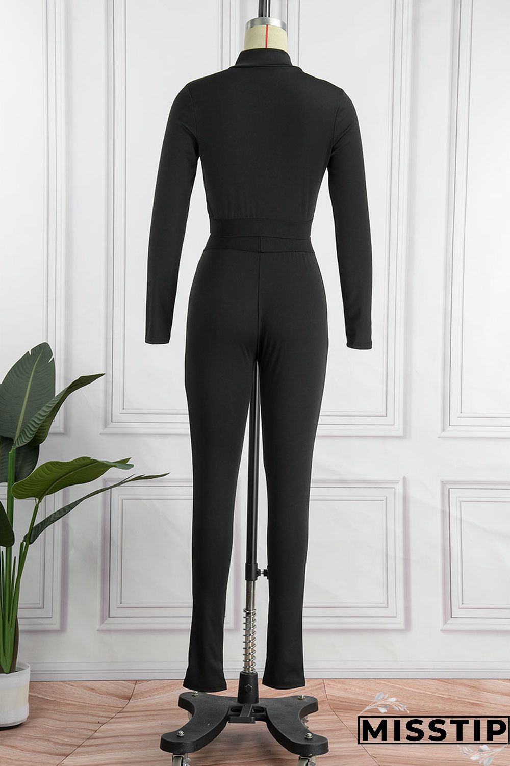 Deep Red Casual Sportswear Solid Patchwork Zipper Long Sleeve Two Pieces