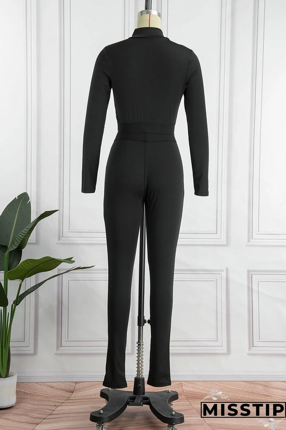 Deep Red Casual Sportswear Solid Patchwork Zipper Long Sleeve Two Pieces