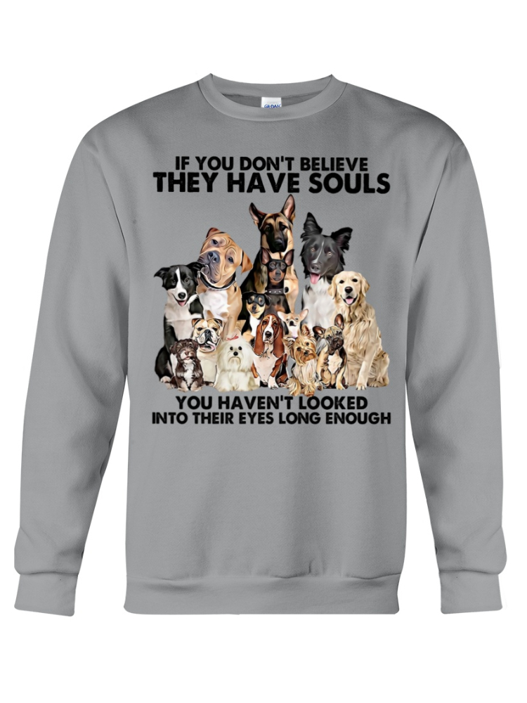 They Have Souls Print Casual Crewneck Sweatshirt