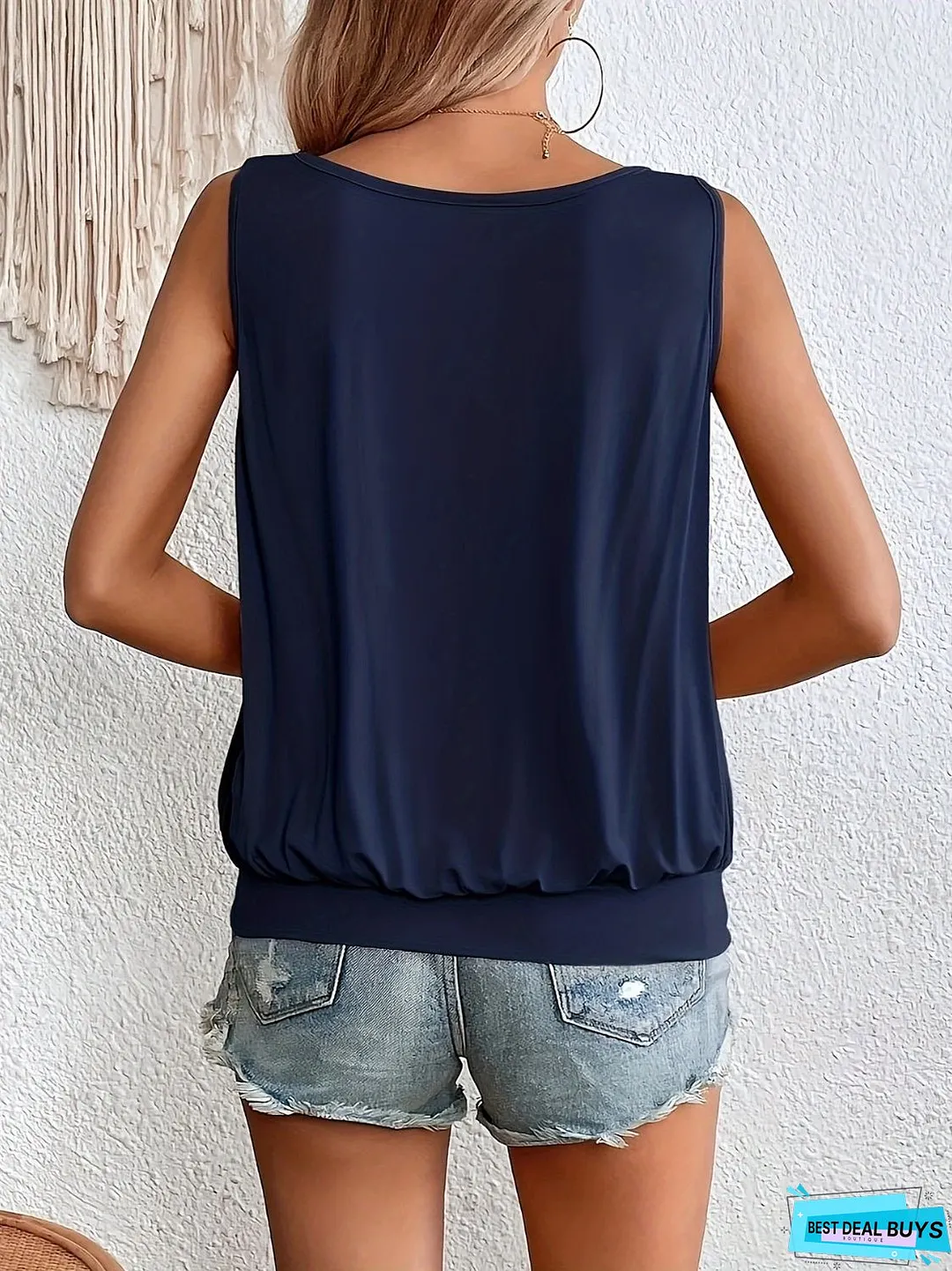 Full Size Ruched Scoop Neck Tank