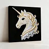 DIY Pearl Painting Unicorn for Home Decor with Frame(25x25cm)
