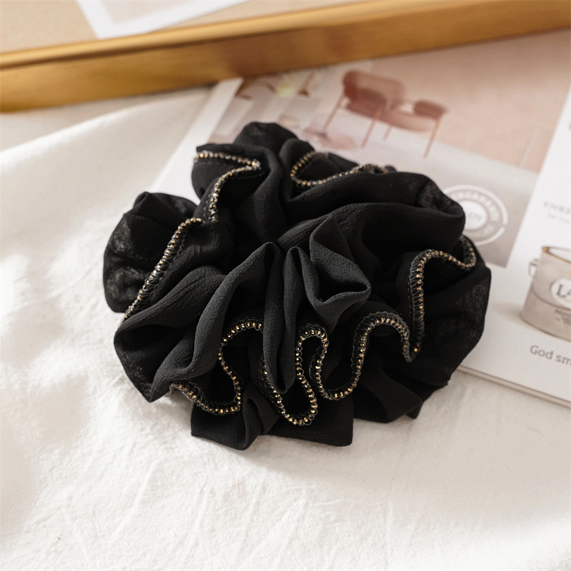 Minimalist Solid Color Ruffles Cloth Pleated Hair Tie 1 Piece