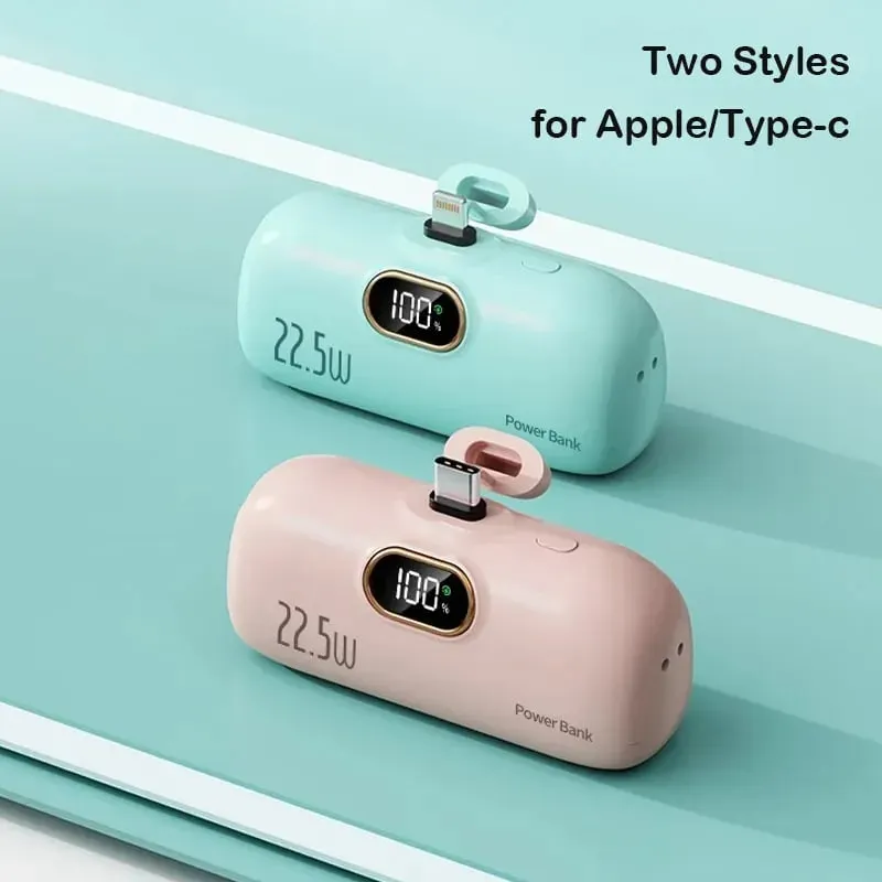 🎉⏰5000mAh Mini Portable Charger Power Bank for phone🔋