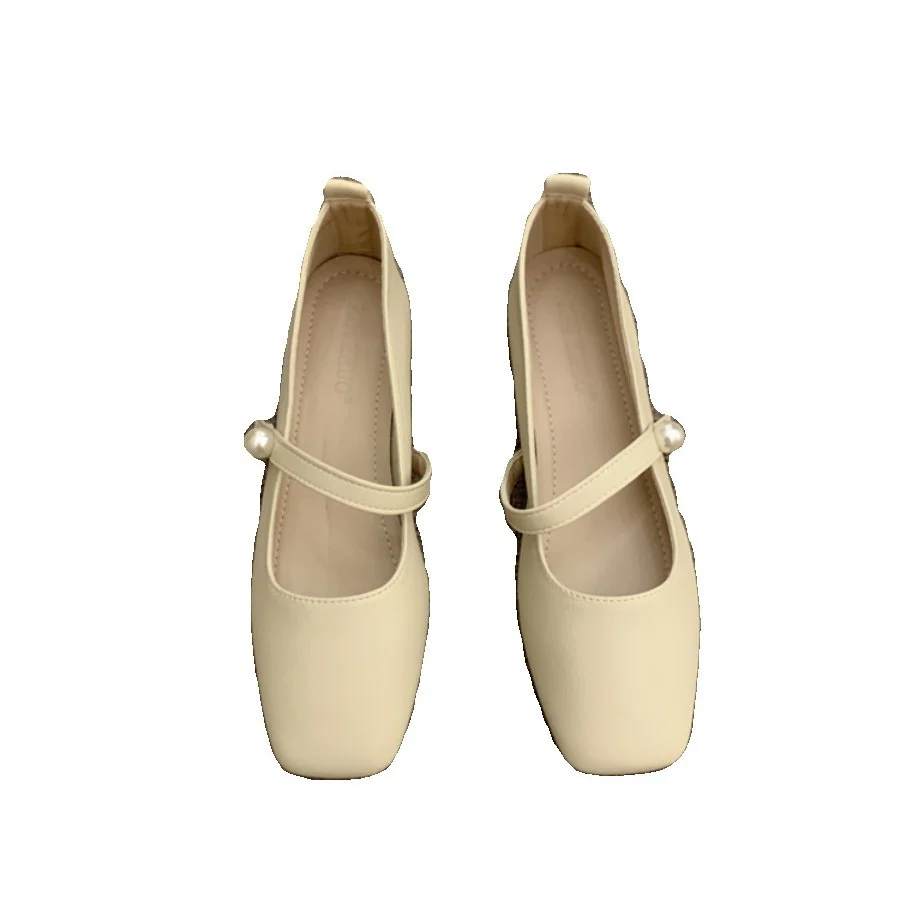 Churchf Churchf Head Mary Jane Shoes Women's Shoes 2024 Spring And Autumn New Thick With A Word With French Skirt Temperament Single Shoes