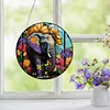 Diamond Painting Acrylic Stained Glass Elephant Hanging Pendant Home Decor