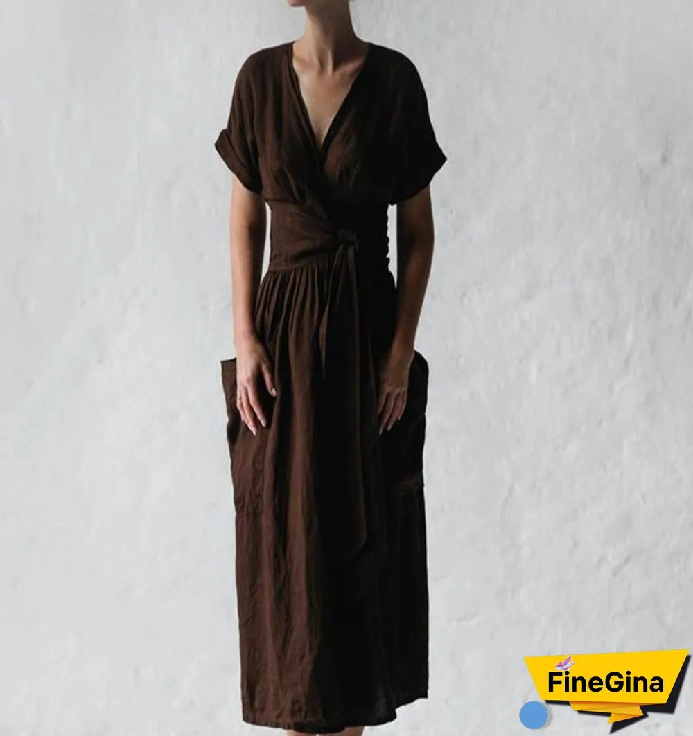 Moment of Yourself Wrap Midi Dress
