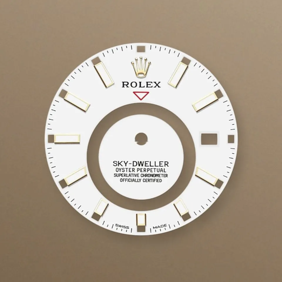 Rolex Sky-Dweller 326933 White Dial Jubilee Two-Tone Yellow Gold Stainless Steel | Watch Rapport