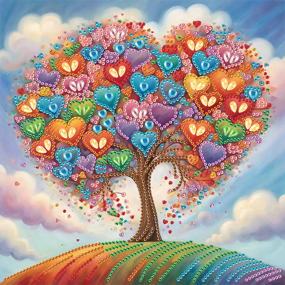 Beautiful Forest 30*30cm(canvas) special shaped drill diamond painting