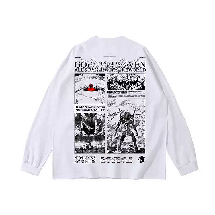 Pure Cotton Evangelion All’s Right With The World Long Sleeve T-shirt weebmemes