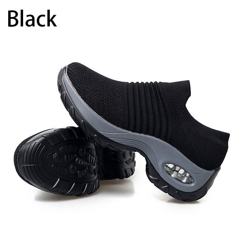 2021 Women Sneakers Running Shoes Sports Shoes Breathable Mesh Comfortable Platform Shoes Air Cushion Sneaker Lightweight
