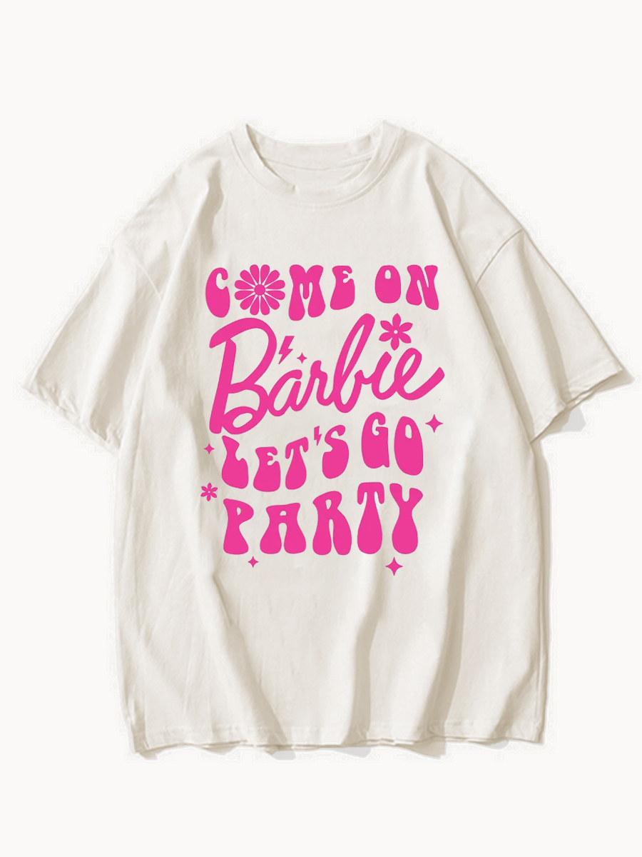 Oversized Come On Barbi Let's Go Party T-Shirt ctolen