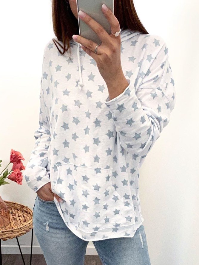 Plus size Long Sleeve Casual Star Hoodies
