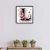 Marguerite papillon lettre l-plein rond diamant peinture-30*30cm