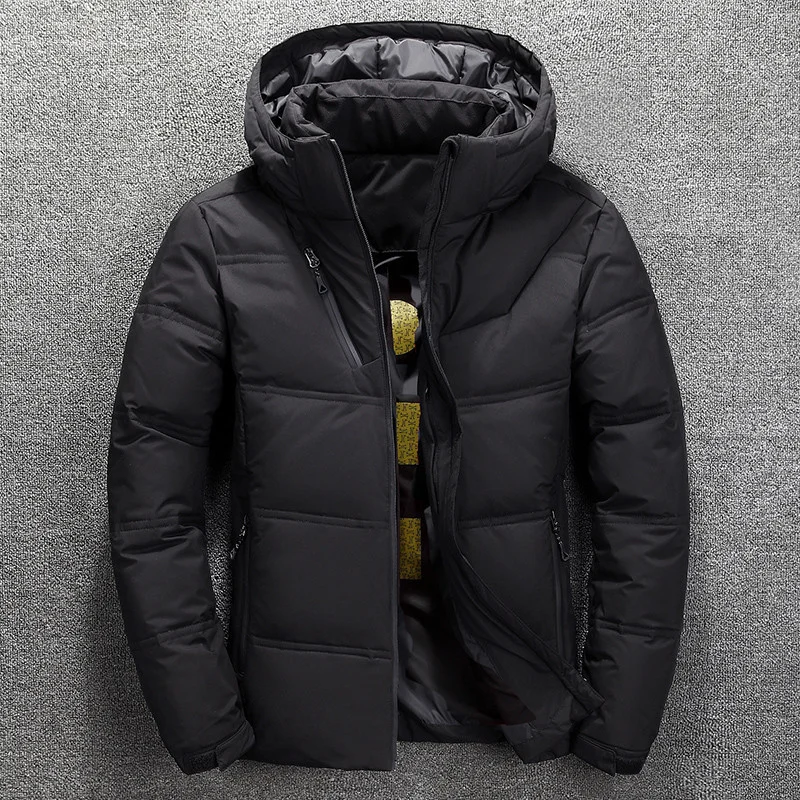 Solid color thick warm down jacket