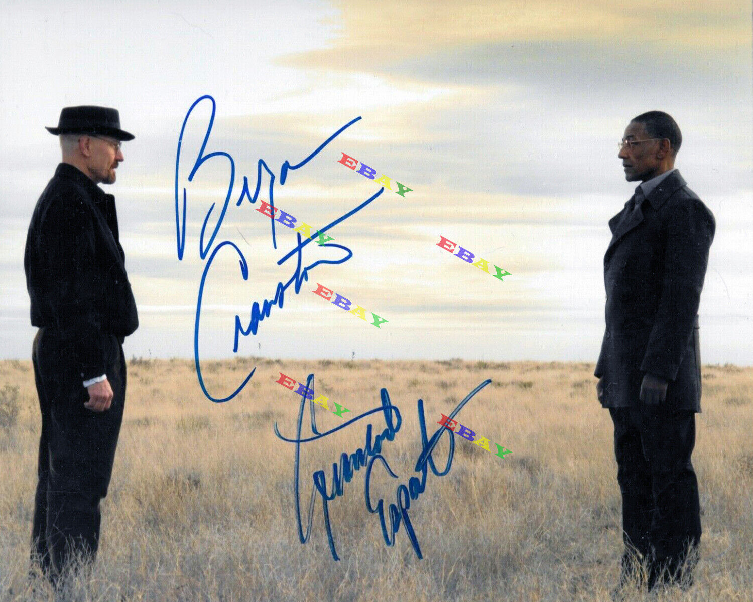 Bryan Cranston Giancarlo Esposito AUTOGRAPHED Signed 8x10 Photo Poster painting REPRINT