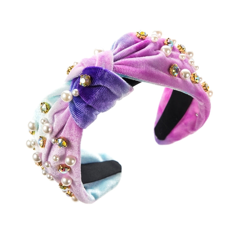 Women’s Casual Vacation Classic Style Color Block Alloy Rhinestone Glass Inlay Rhinestones Hair Band