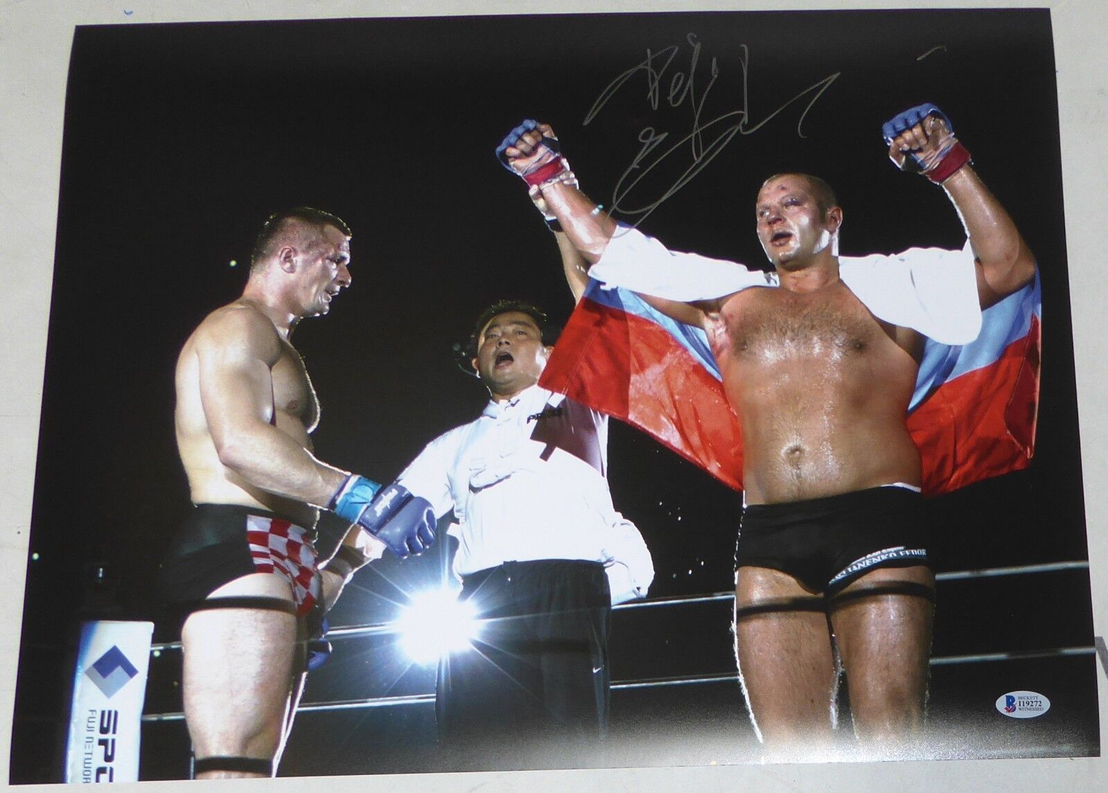 Fedor Emelianenko Signed 16x20 Photo Poster painting BAS Beckett COA Cro Cop Pride FC Autograph