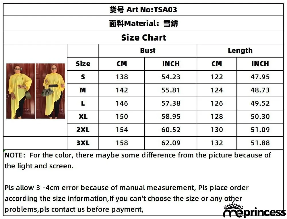 African Ladies Fashion Solid Color Plus Size Mommy Irregular Chiffon Dress