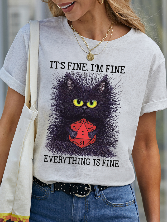 I Am Fine Everything Is Fine Funny Shirts&Tops