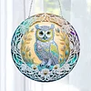 DIY Crystal Diamond Painting Double Sided Effect  Owl Pendant Home Garden Hanging Kit