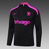 Joyfball 2024/2025 Chelsea Half-Pull Training Suit Black Football Shirt 1:1 Thai Quality