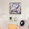 Owl On Flower Branch - 11CT Counted Cross Stitch - 40*40cm