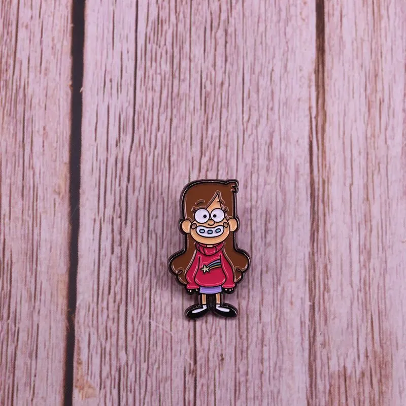 Gravity Falls Mabel Pines Brooch Cartoon Adventure Animated Badge