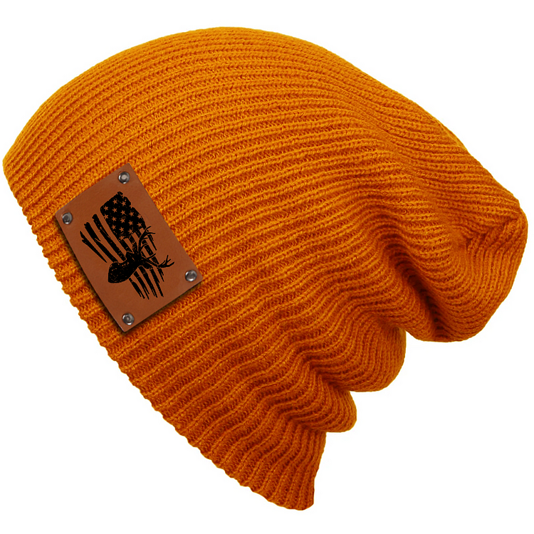 Hunting Deer America Flag Beanie