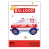 10PCS Public Transit Truck Car Plane Aluminum Film Balloons Kids Birthday Party Celebration Decors