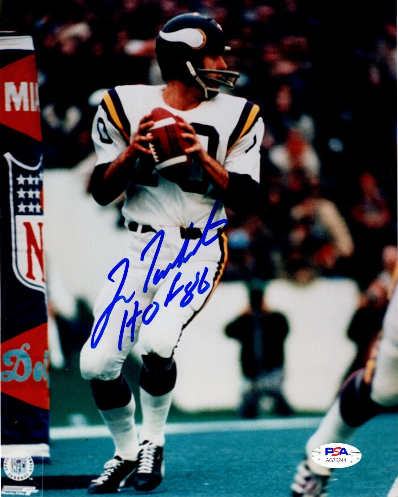 Fran Tarkenton autographed signed inscribed 8x10 NFL Minnesota Vikings PSA COA