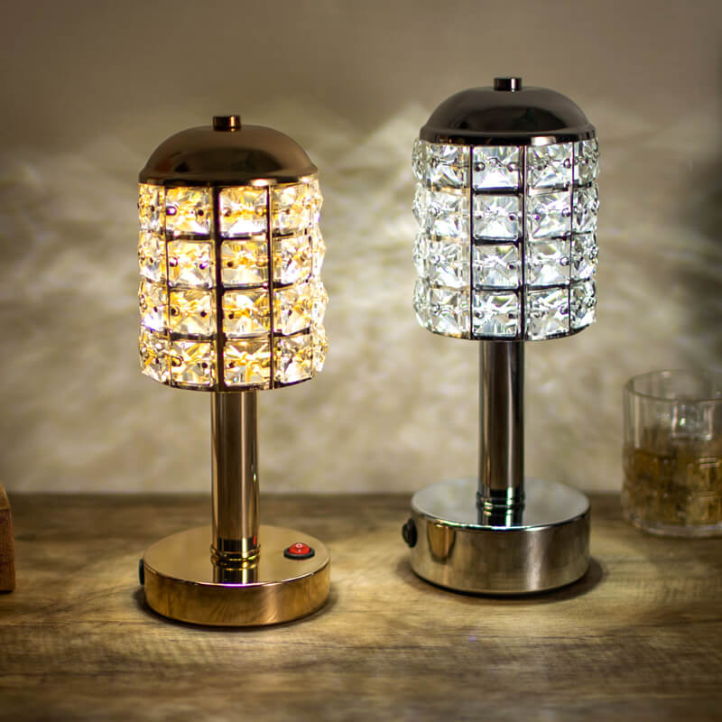 LED Crystal Rechargeable Table Lamp