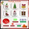6Pcs/set Diamond Painting Spiral Lanyard Christmas Snowman Pendant