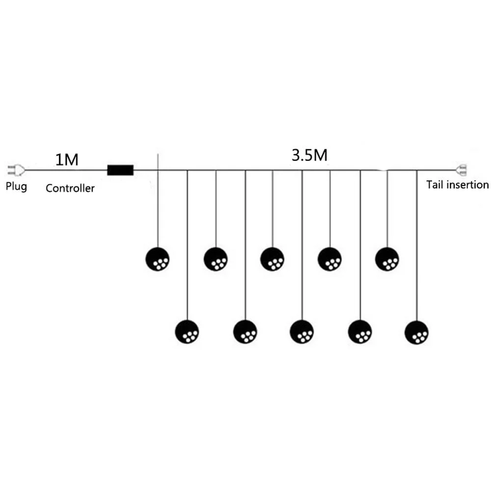 Curtains Christmas Ball LED String Lights