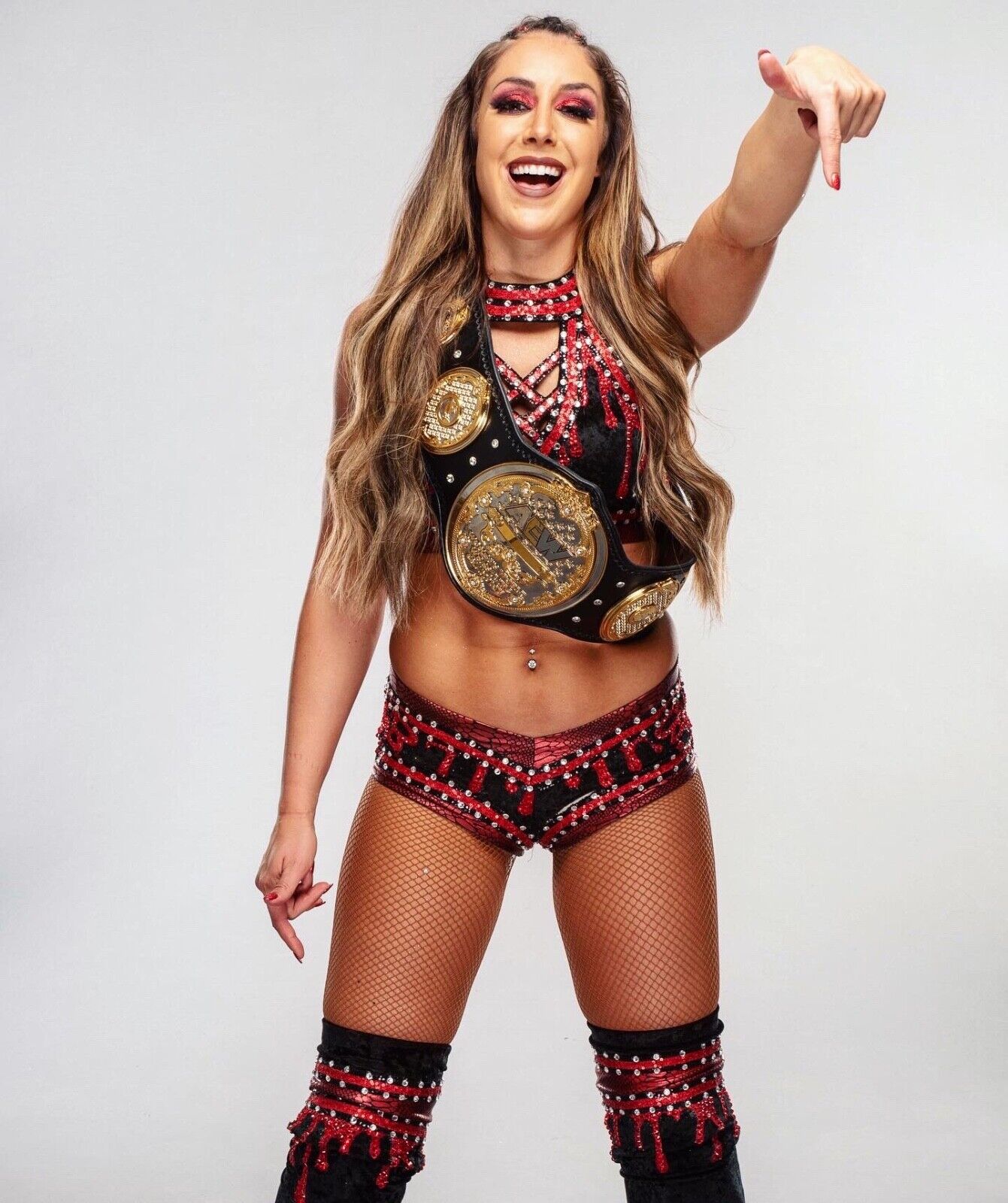 AEW Dr Britt Baker Womens world champion title belt 8x10 Photo Poster painting ALL ELITE