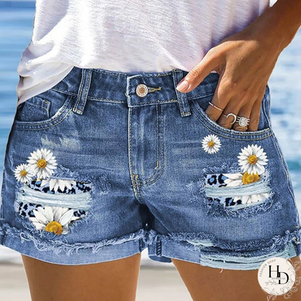 New Arrival Women Fashion Shorts Summer Denim Shorts Casual Embroidery Hot Pants Short Jeans Plus Size