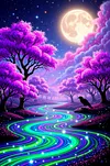 Luxury AB Velvet Diamond Painting Kit - Enchanted Forest